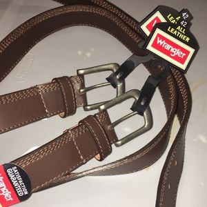 NWT Wrangler Leather belts 42